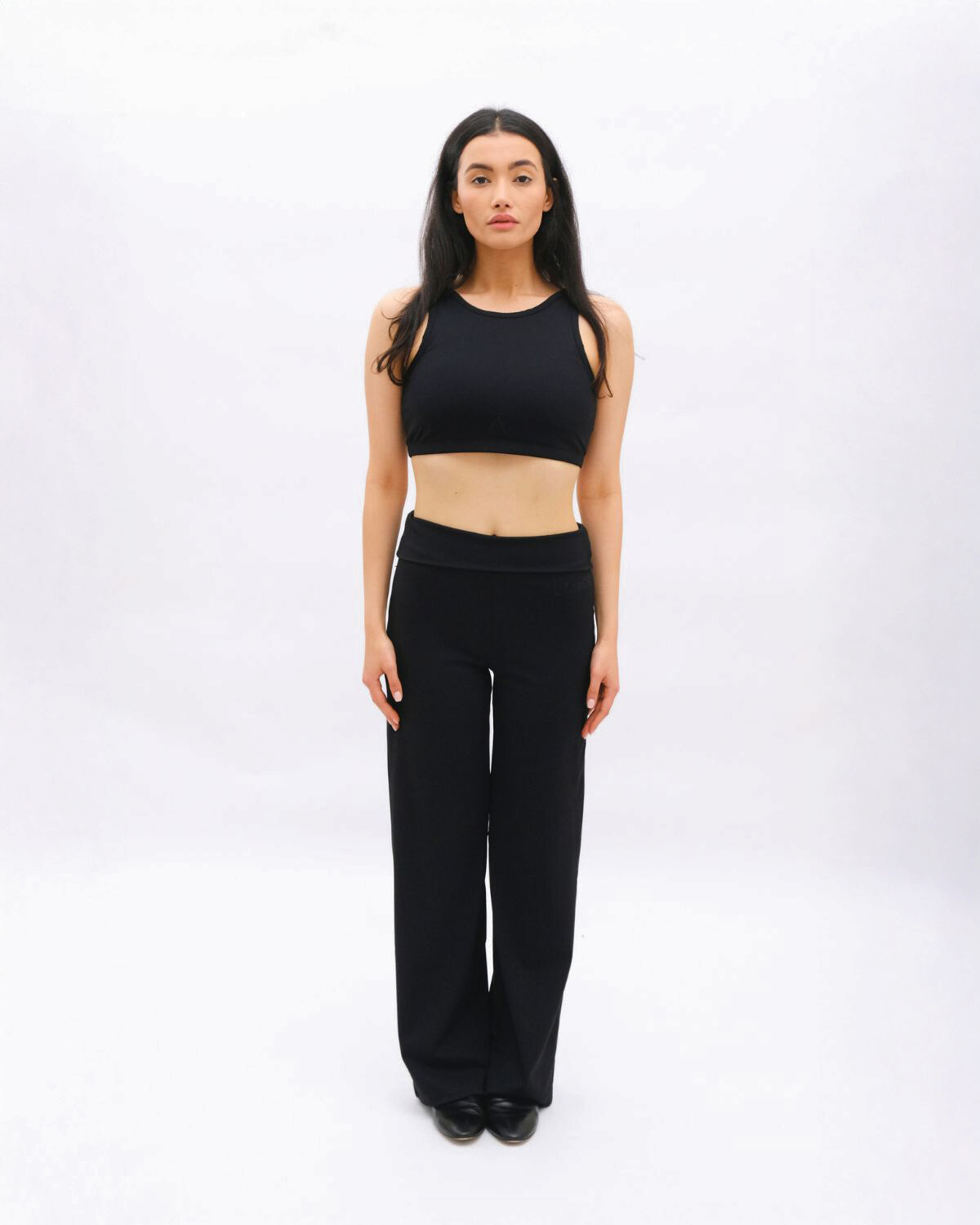 Ā-SCULPT™ Wide Lamor Leg Pants Iron black
