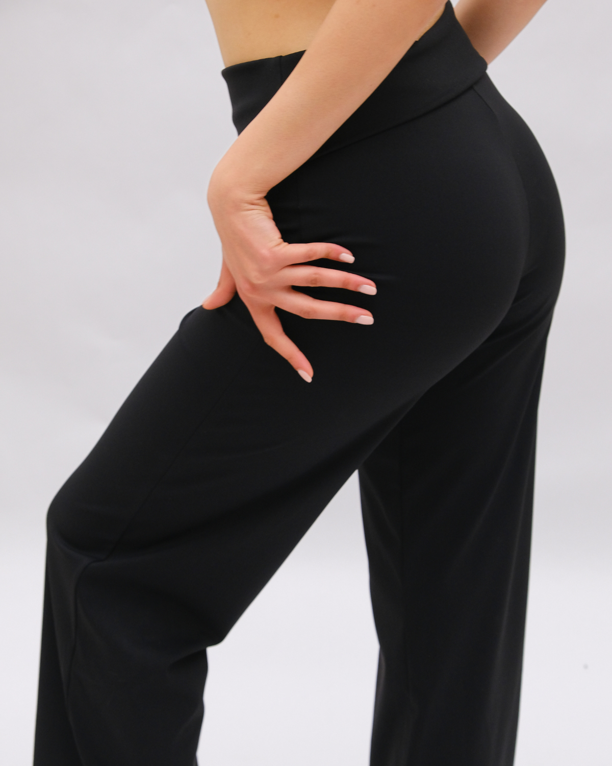 Ā-SCULPT™ Wide Lamor Leg Pants Iron black
