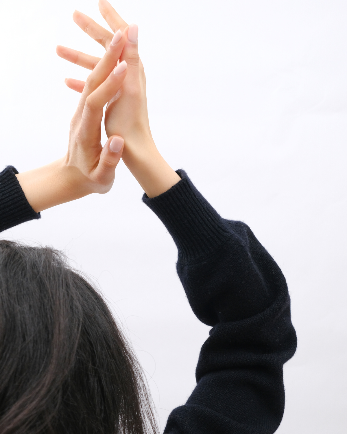 Cropped knitted long sleeve COUTURE Iron Black