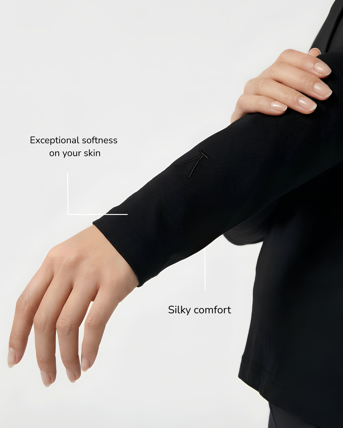 Ā-SOFT™ Silk Jersey Blouse Button Front Lamor Couture Iron Black