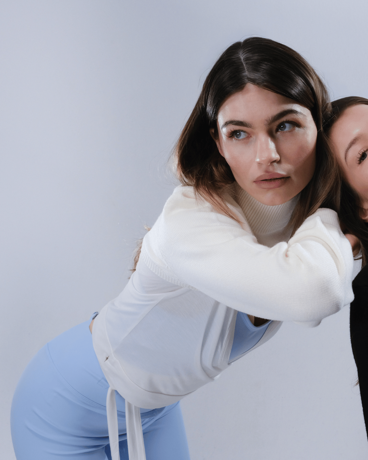 Cropped knitted long sleeve COUTURE Soft cream