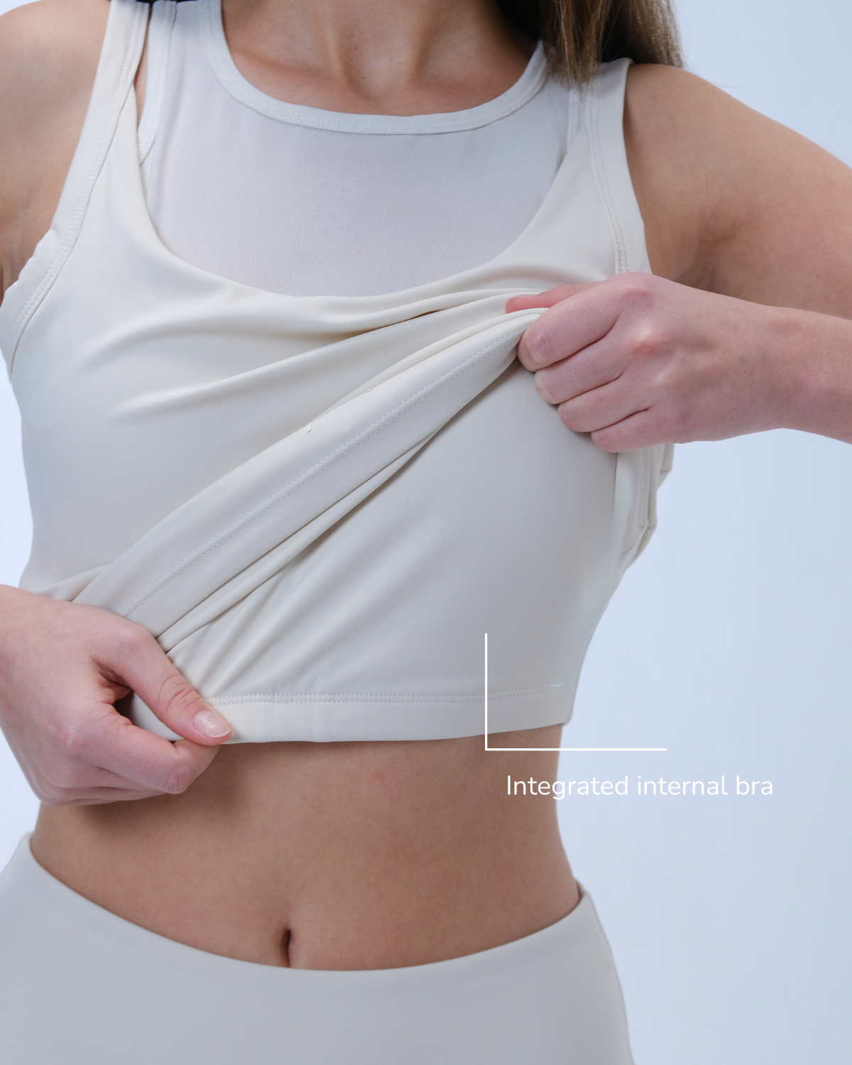 Tanktop with Mesh Lamor Elegance Soft cream