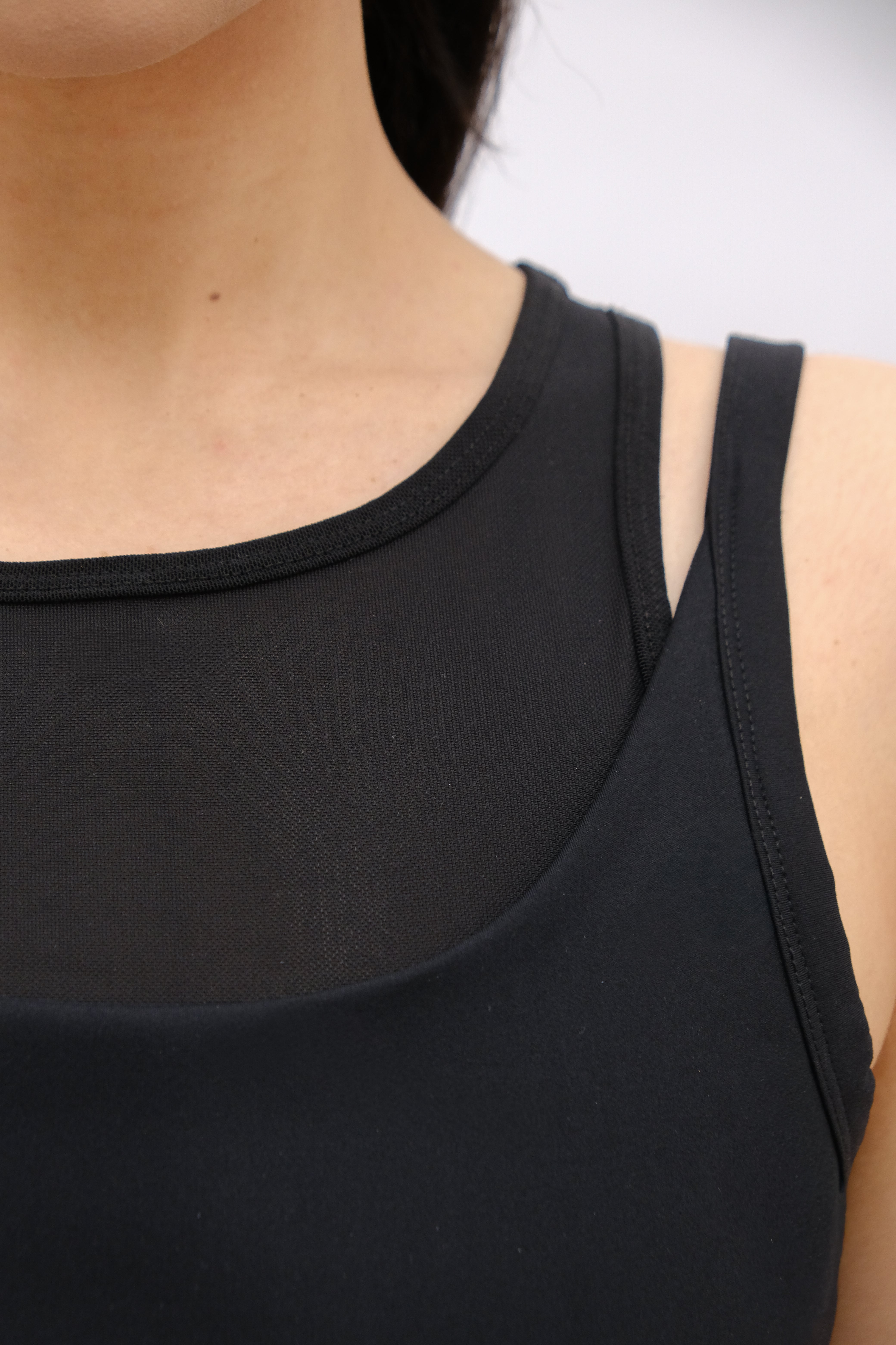 Tanktop with Mesh Lamor Elegance Iron black