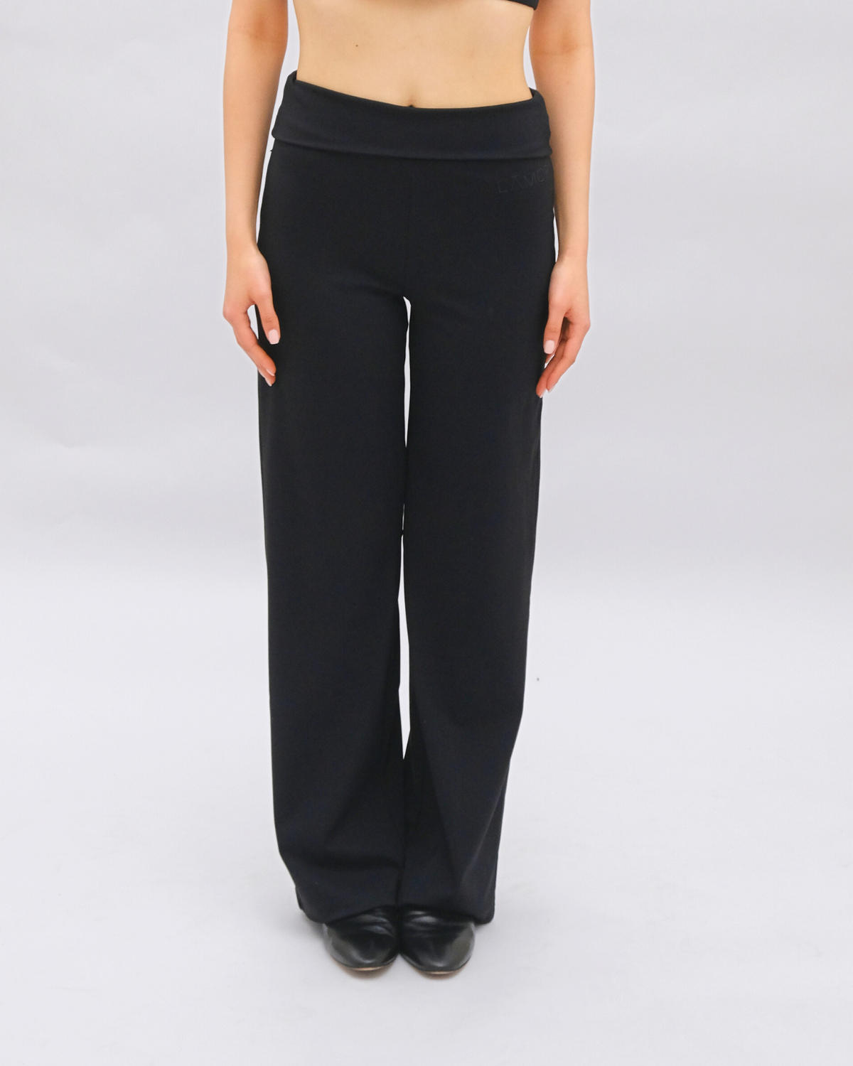 Ā-SCULPT™ Wide Lamor Leg Pants Iron black