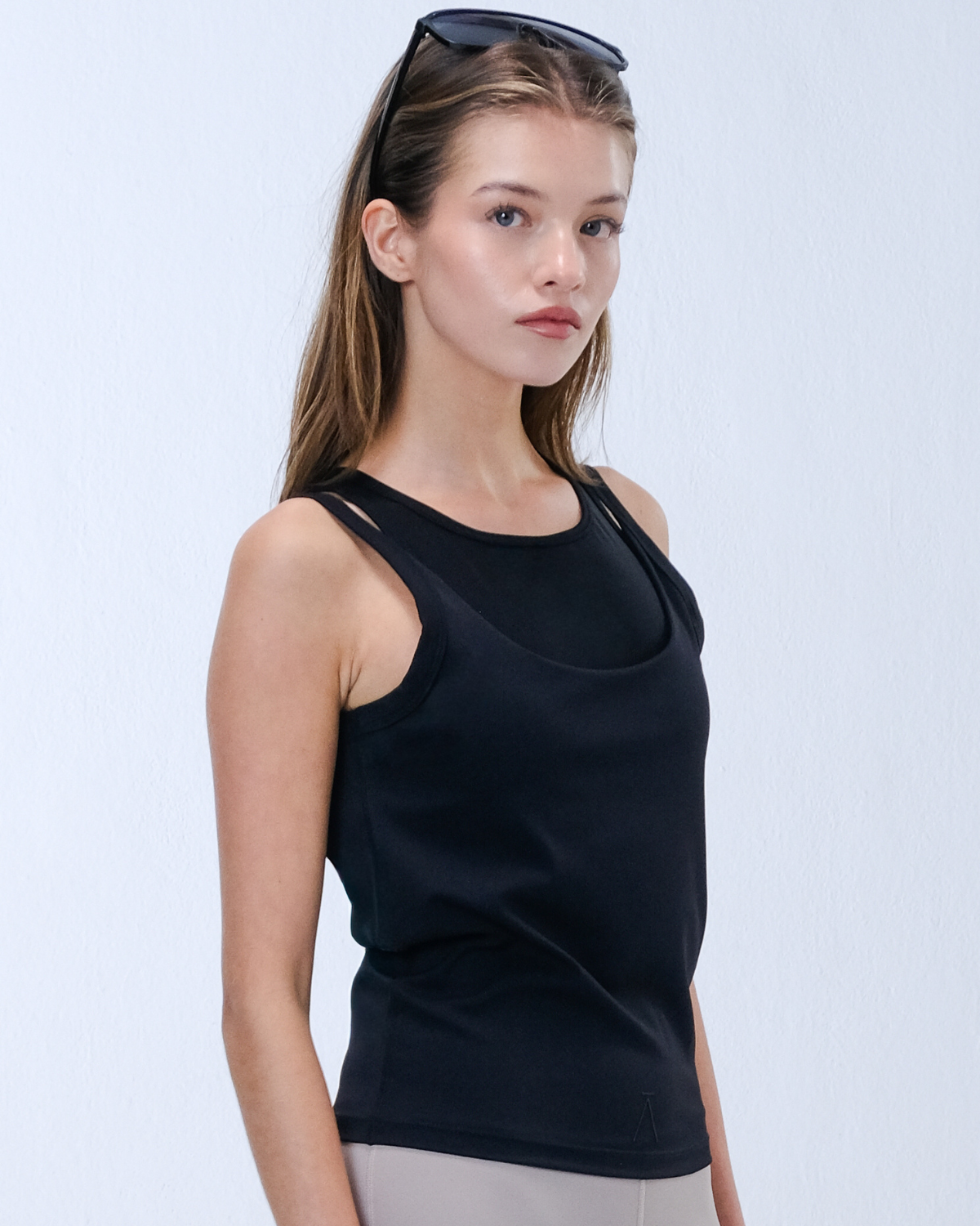 Tanktop with Mesh Lamor Elegance Iron black