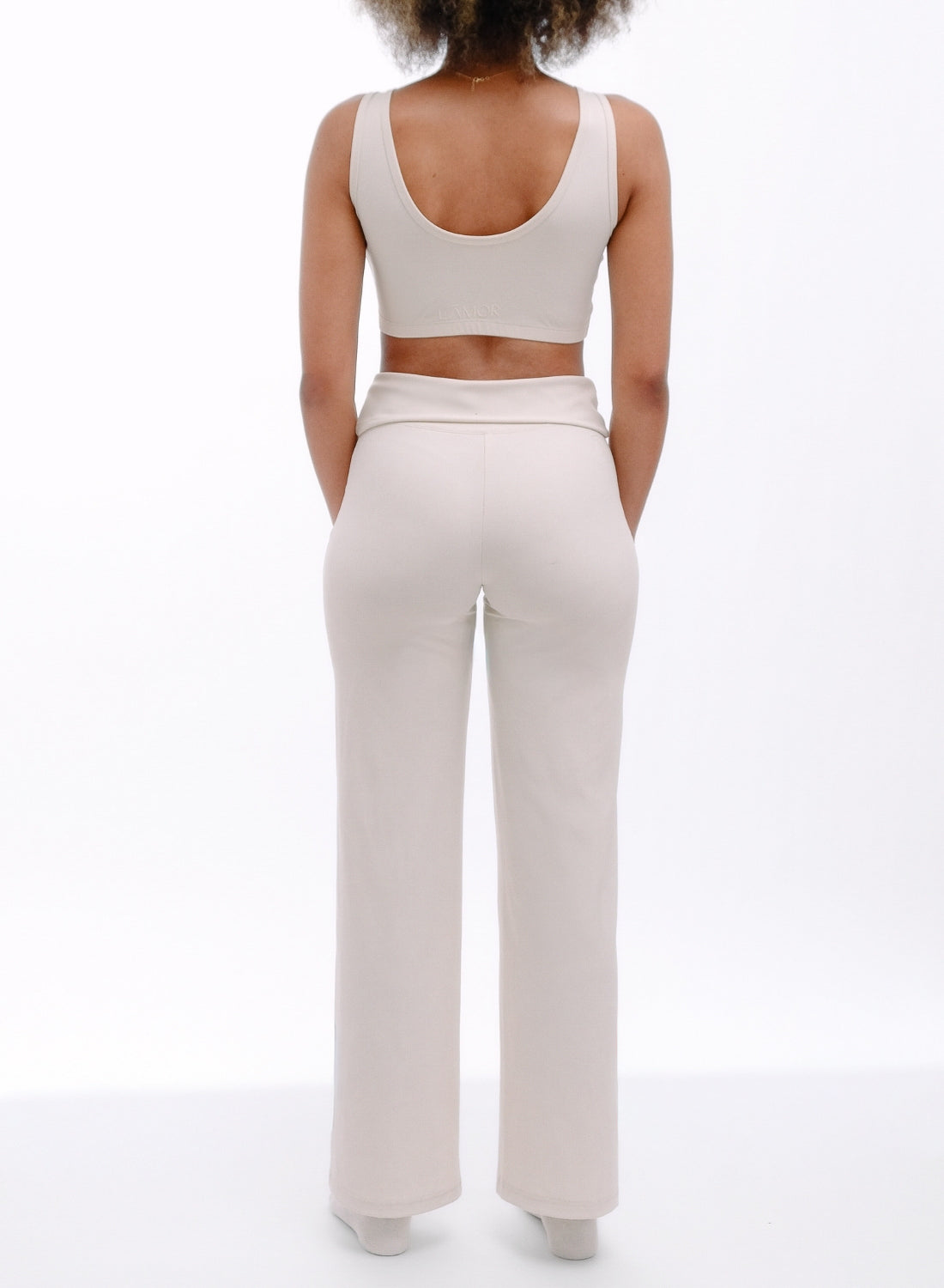 Ā-SCULPT™ Wide Lamor Leg Pants Soft Cream