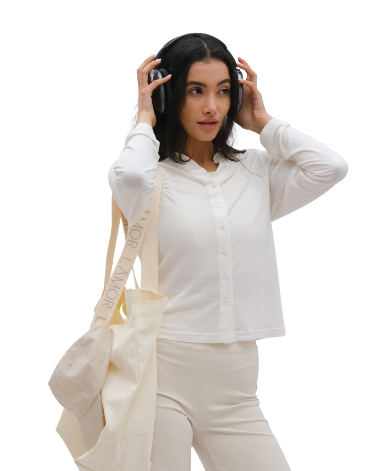 Silk Jersey Blouse  Button Front  Lamor Couture Soft Cream