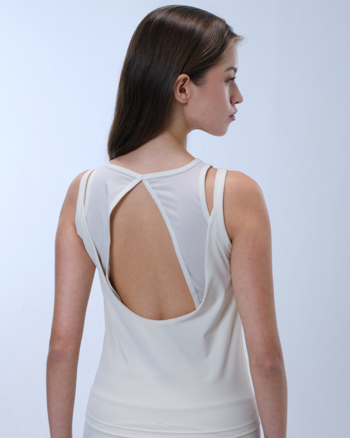 Tanktop with Mesh Lamor Elegance Soft cream