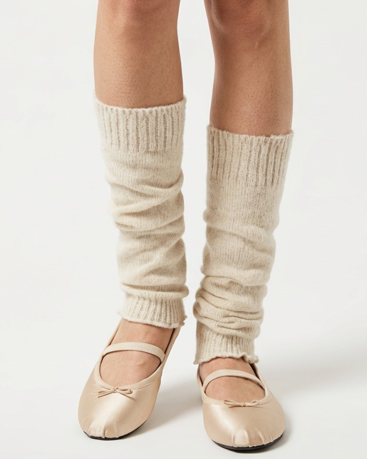 Knit Stulpe Legwarmer “COUTURE”  Soft Cream