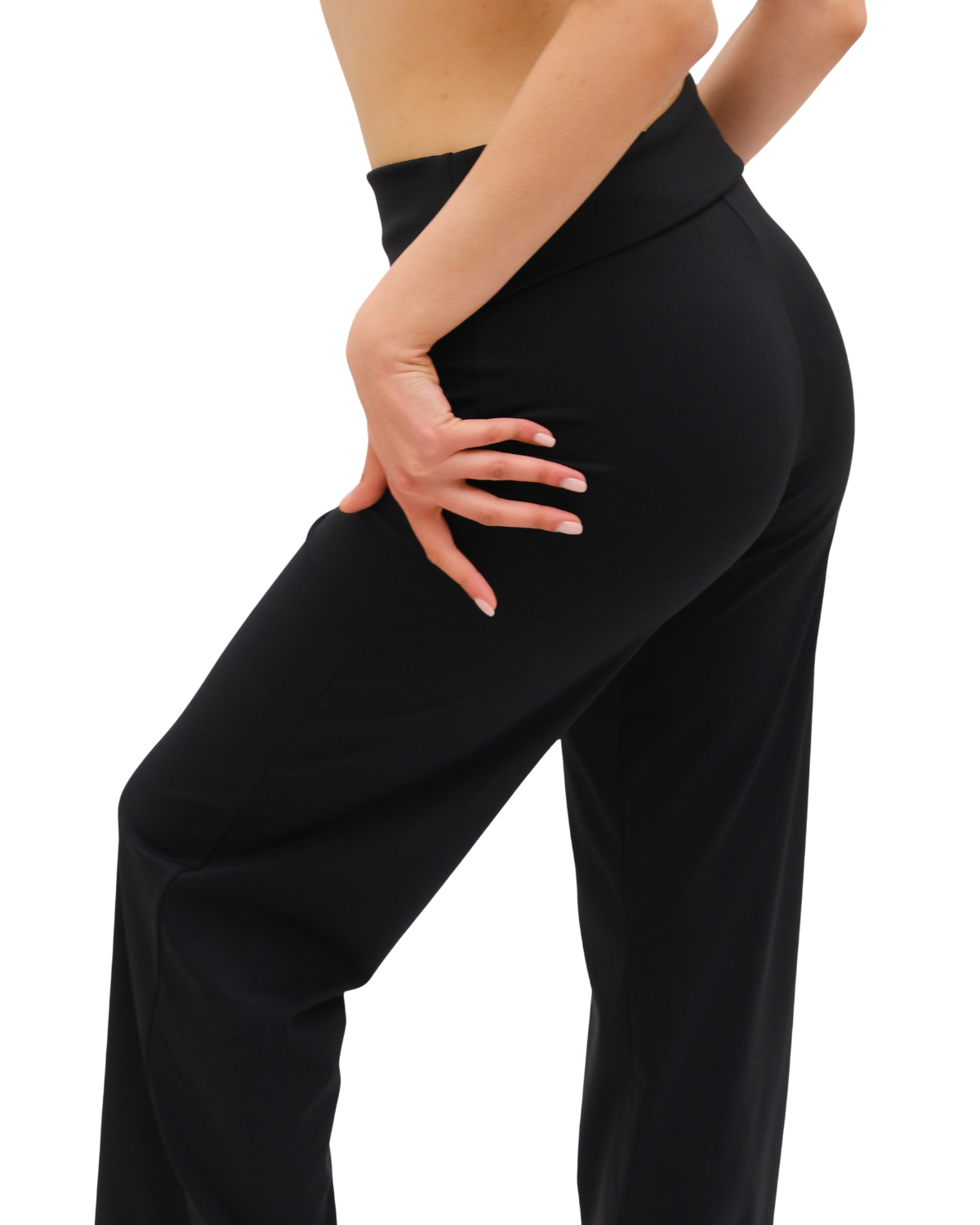 Ā-SCULPT™ Wide Lamor Leg Pants Iron black