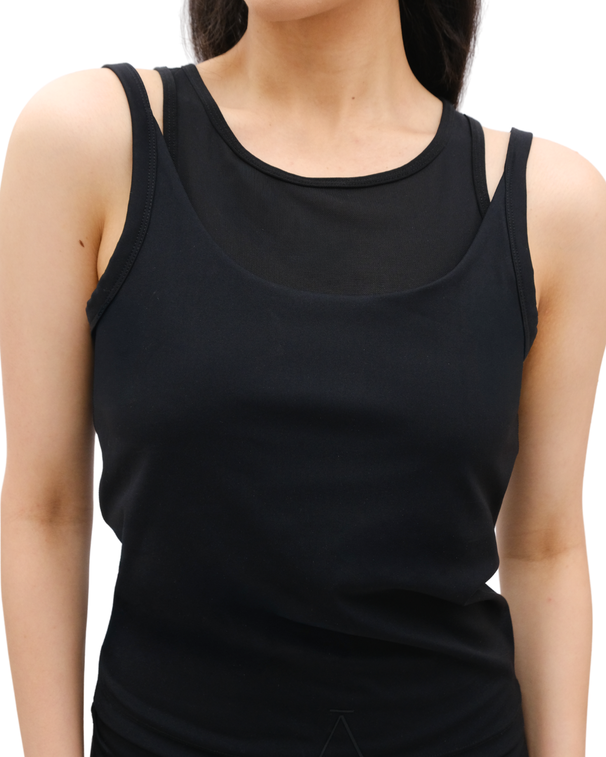 Tanktop with Mesh Lamor Elegance Iron black