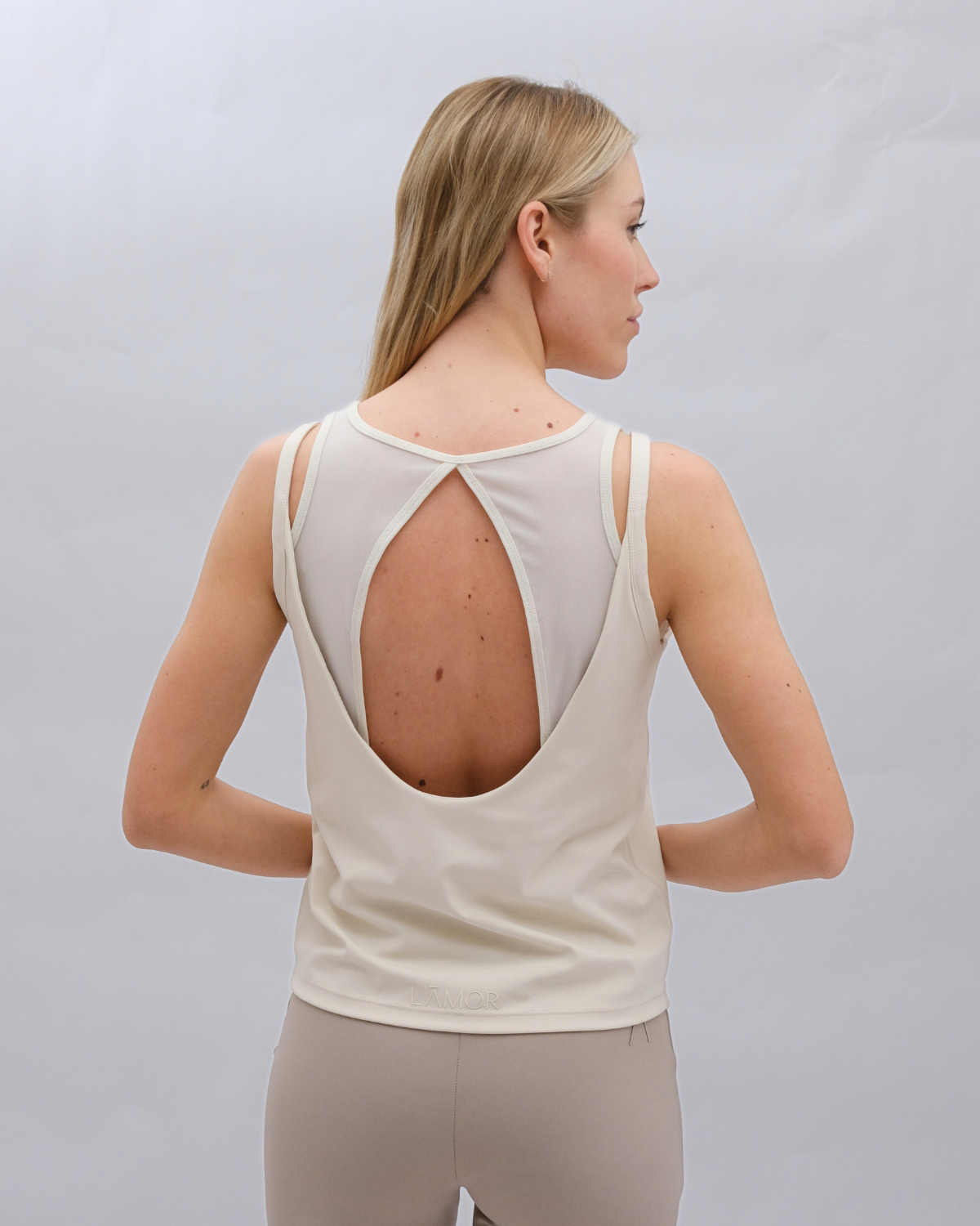 Tanktop with Mesh Lamor Elegance Soft cream