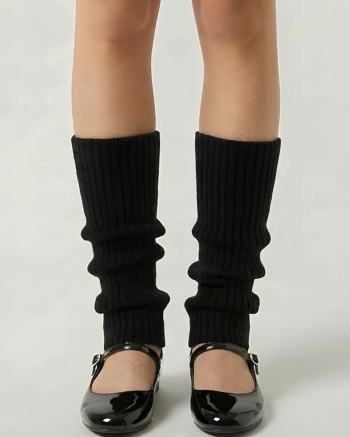 Knit Stulpe Legwarmer “COUTURE”  Iron Black