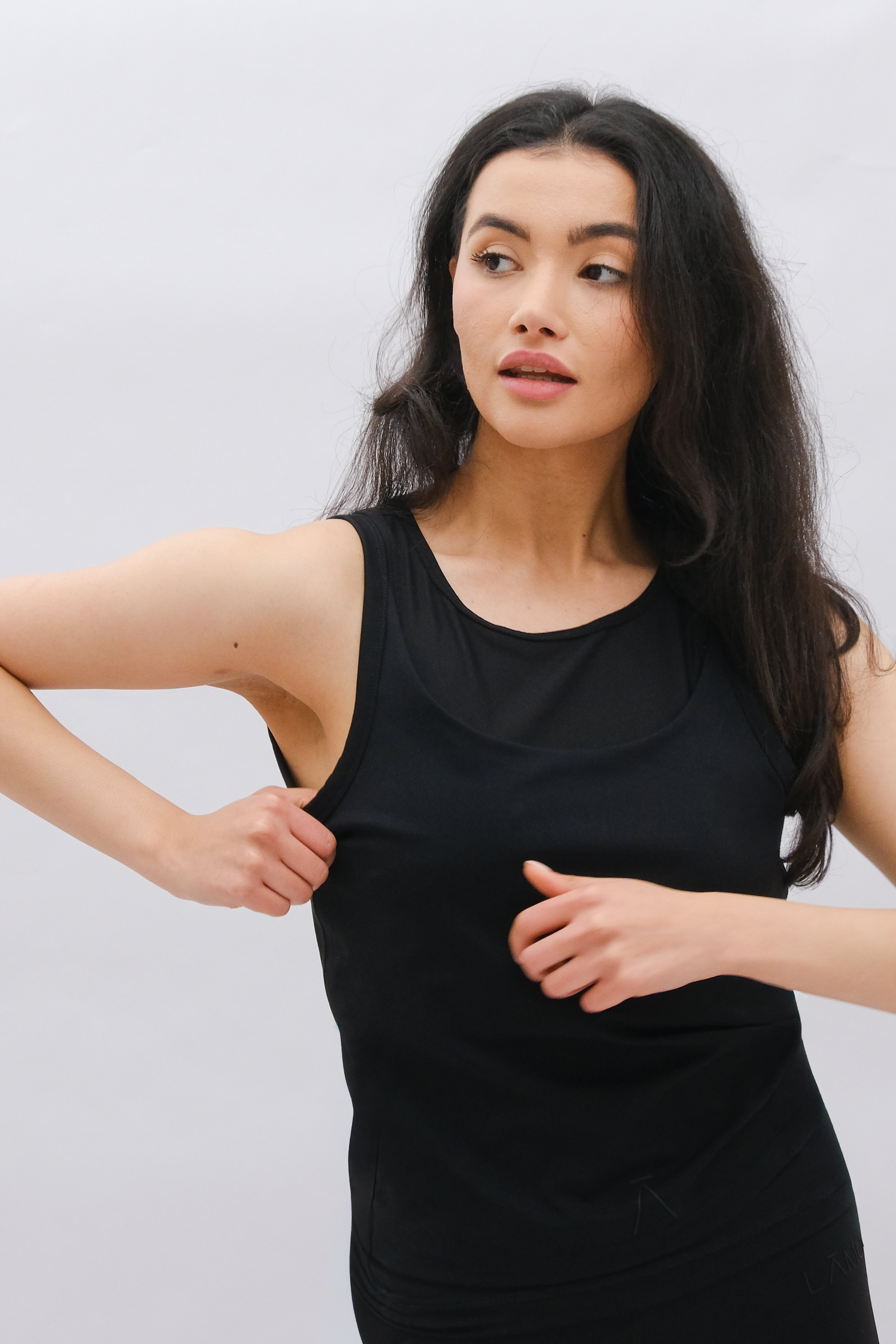 Tanktop with Mesh Lamor Elegance Iron black