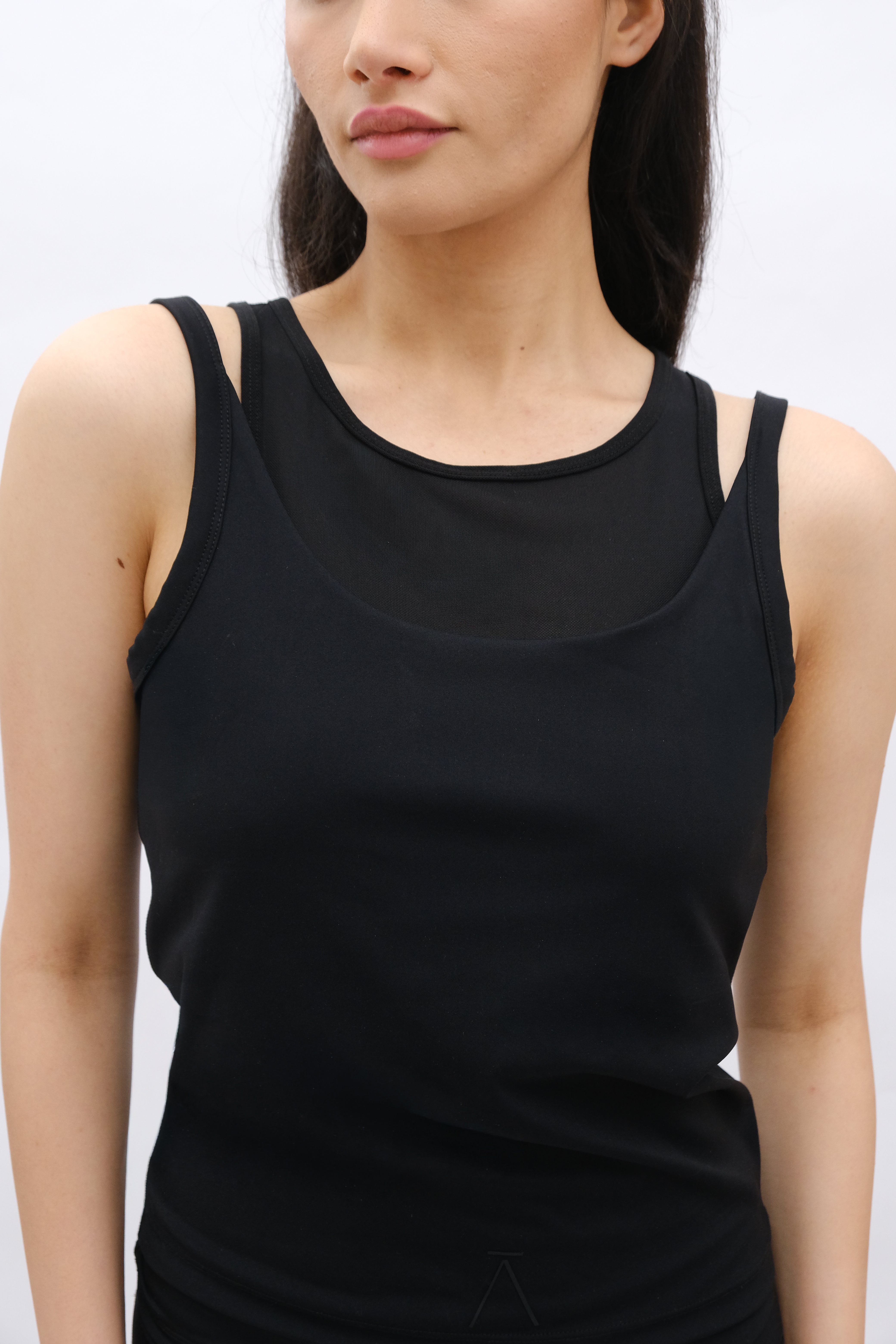 Tanktop with Mesh Lamor Elegance Iron black