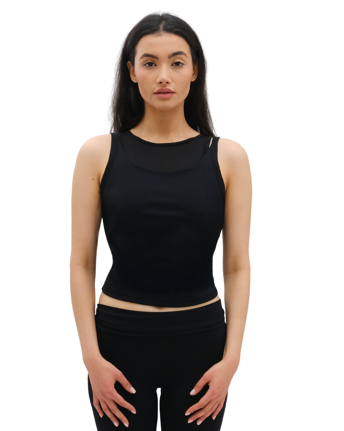 Tanktop with Mesh Lamor Elegance Iron black