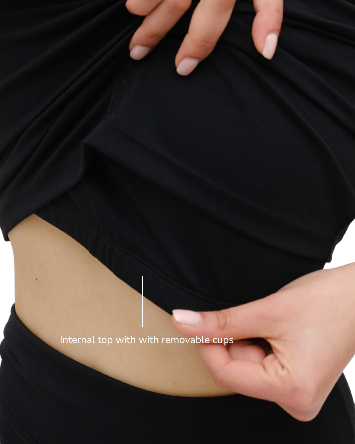 Tanktop with Mesh Lamor Elegance Iron black