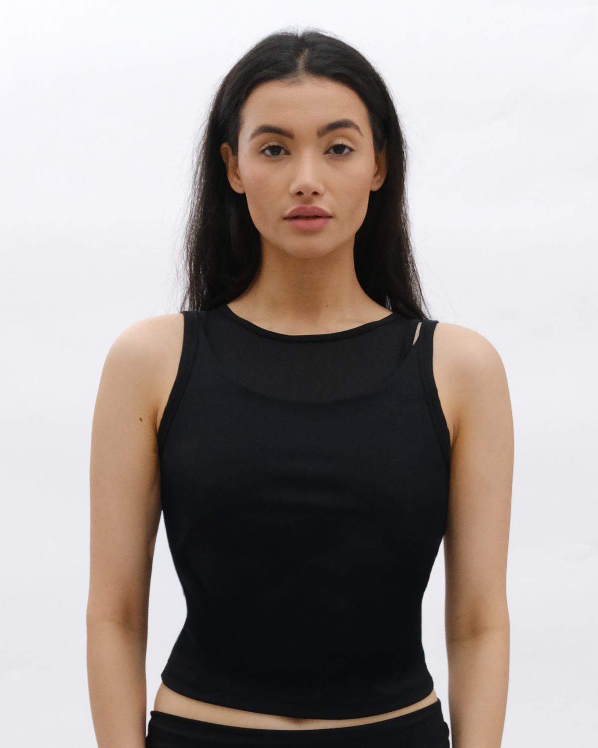 Tanktop with Mesh Lamor Elegance Iron black